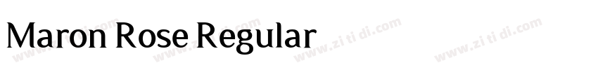 Maron Rose Regular字体转换